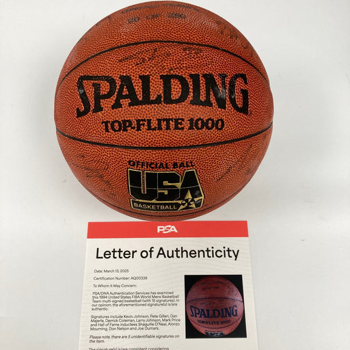 1994 Dream Team II Olympics Team USA Signed Spalding Basketball PSA DNA COA