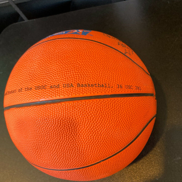 Isiah Thomas Chuck Daly Christian Laettner 1992 Dream Team Signed Basketball JSA