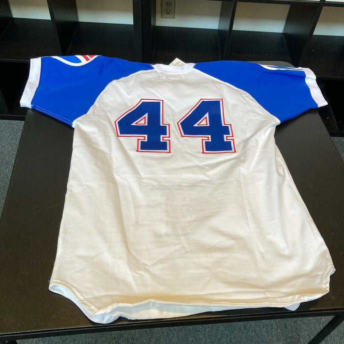Beautiful Hank Aaron Signed 1974 Braves Authentic Jersey With STATS Steiner COA