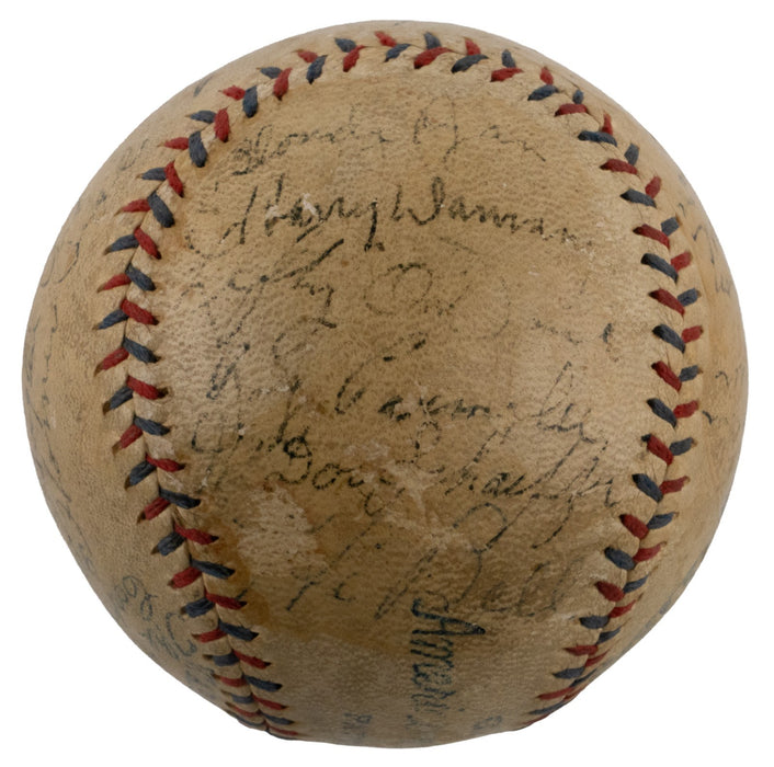 1933 New York Giants World Series Champs Team Signed Baseball Mel Ott JSA COA