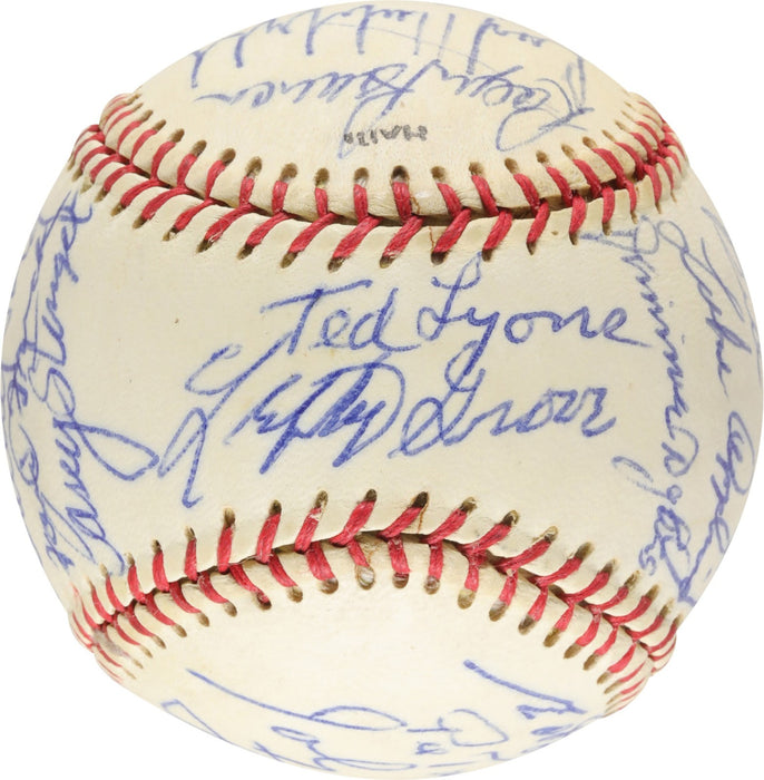 Joe Dimaggio Pie Traynor George Weiss HOF Multi Signed Baseball SGC COA