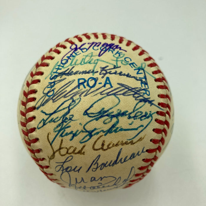 Hall Of Fame Multi Signed Baseball 33 Sigs Hank Aaron JSA COA