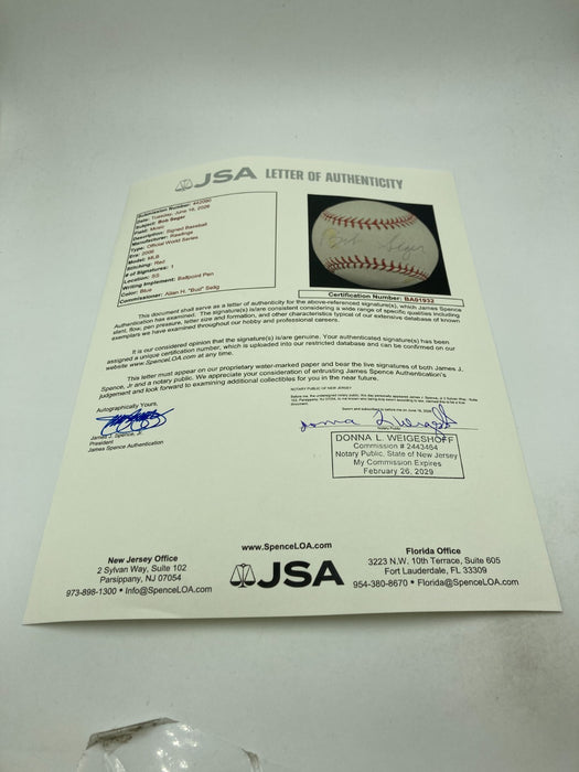 Bob Seger Single Signed Official 2006 World Series Baseball JSA COA RARE
