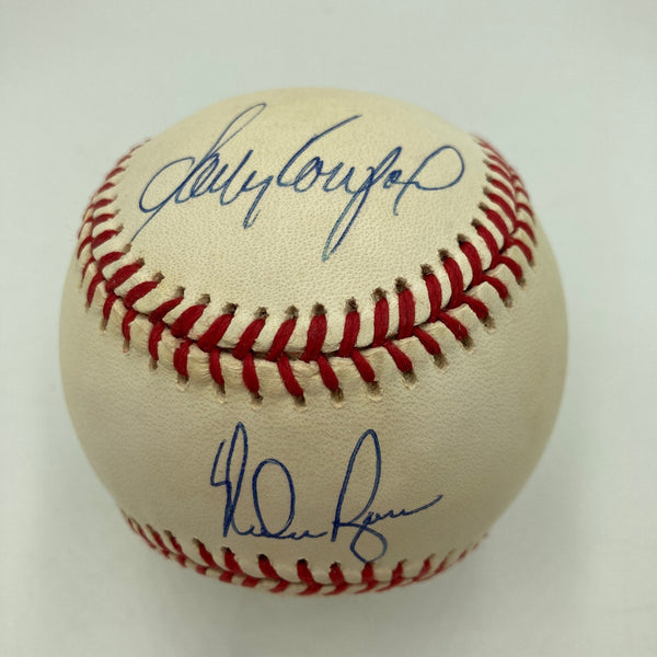 Beautiful Sandy Koufax & Nolan Ryan Signed American League Baseball JSA COA