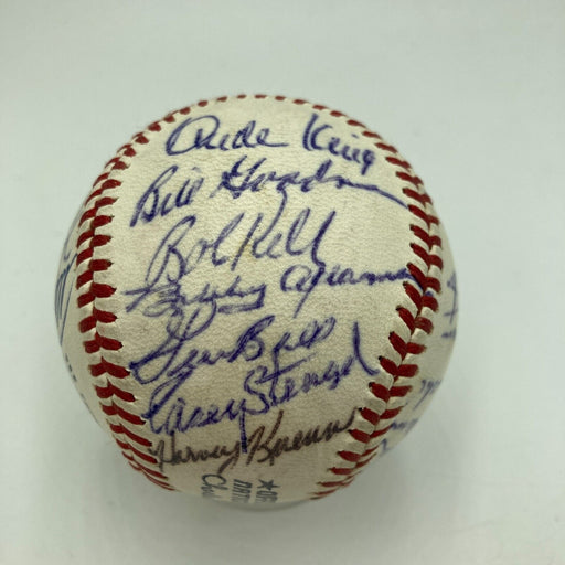1970's Old Timers Day Signed Baseball Casey Stengel Pee Wee Reese