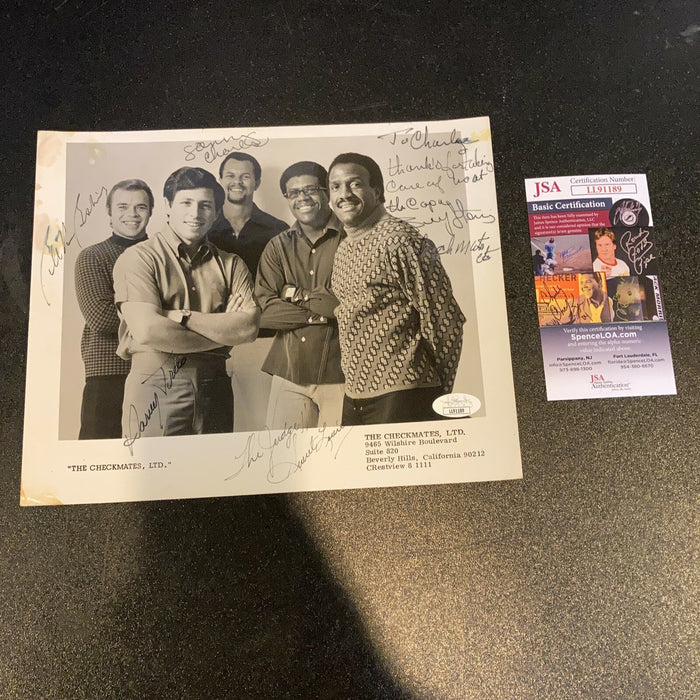 Checkmates Ltd. Band Signed Autographed Vintage Photo 5 Sigs With JSA COA
