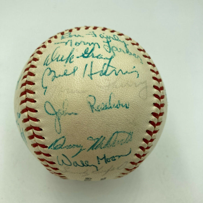 1959 Los Angeles Dodgers World Series Champs Team Signed Baseball Koufax JSA COA