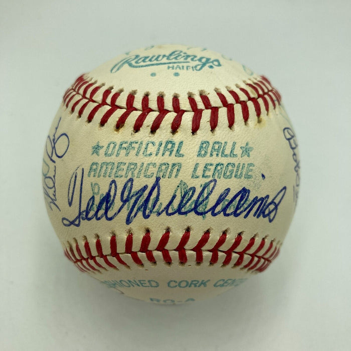 Joe Dimaggio Roger Maris Ted Williams HOF Multi Signed Baseball Beckett COA