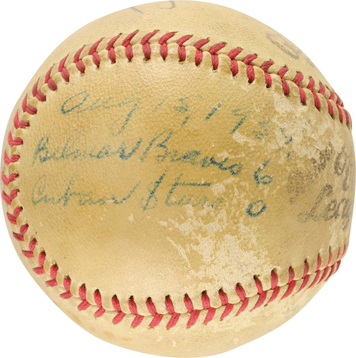 Jimmie Foxx Signed Baseball Displays As Single Signed PSA DNA COA