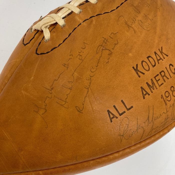 Bo Jackson & Reggie White Pre Rookie 1983 All American Team Signed Football JSA