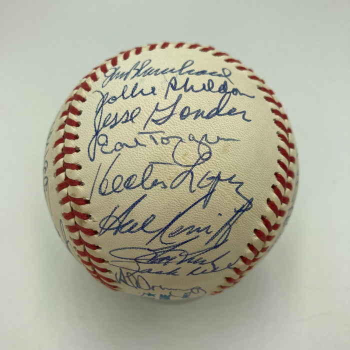 1961 New York Yankees World Series Champs Team Signed Baseball Mickey Mantle JSA