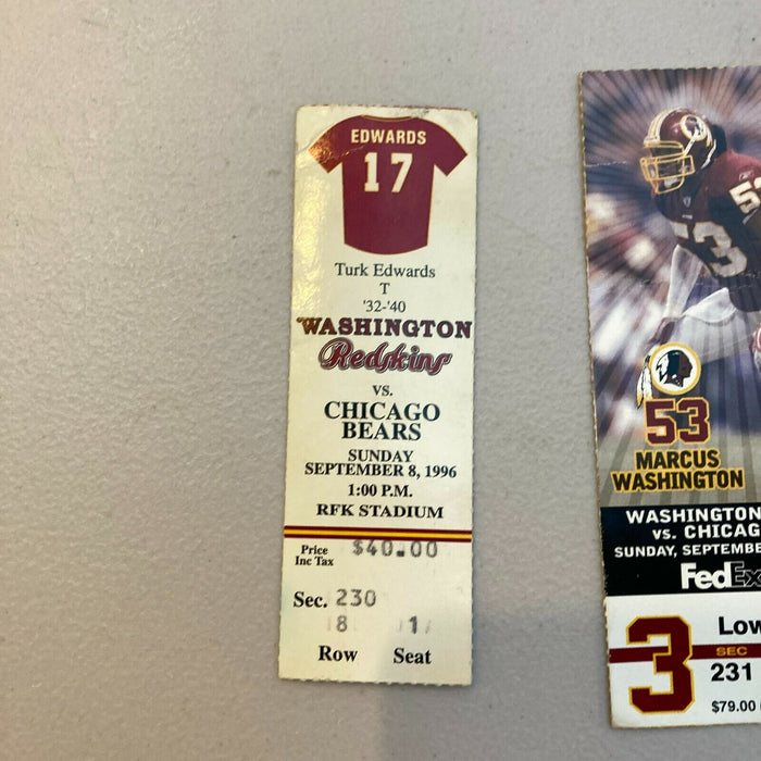 Lot Of (3) Washington Redskins VS Chicago Bears Tickets NFL 1996, 2005, 2007