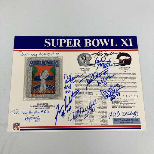 1976 Oakland Raiders Super Bowl Champs Team Signed Commemorative Patch JSA COA