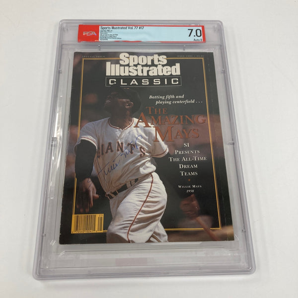 Willie Mays signed 1992 Sports Illustrated PSA Certified