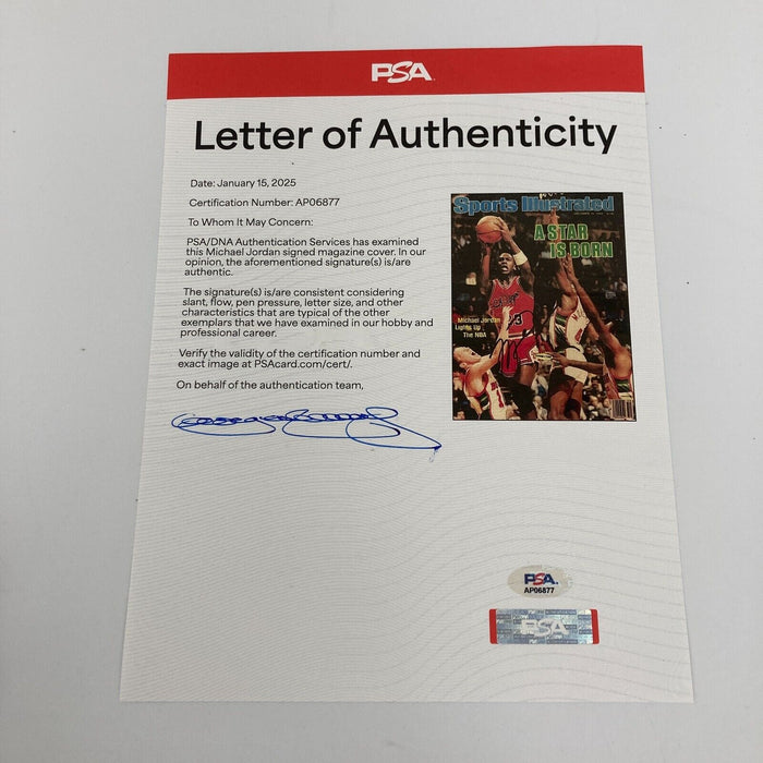 Michael Jordan (3) Signed First Sports Illustrated Covers Display PSA DNA & UDA