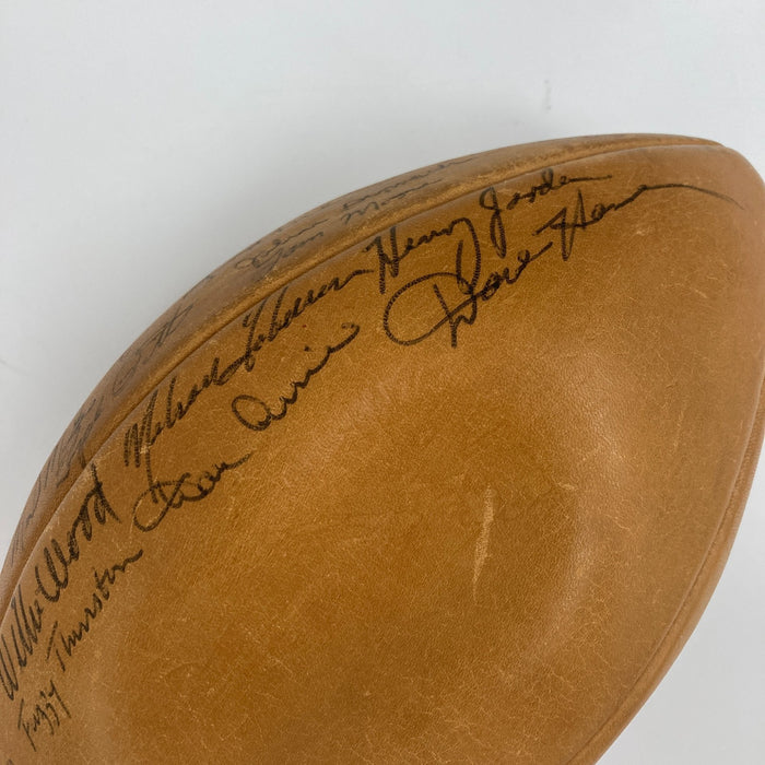 1962 Green Bay Packers NFL Champs Team Signed Football JSA COA