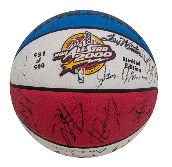 Kobe Bryant Tim Duncan Garnett 2000 All Star Game Signed Basketball Beckett COA