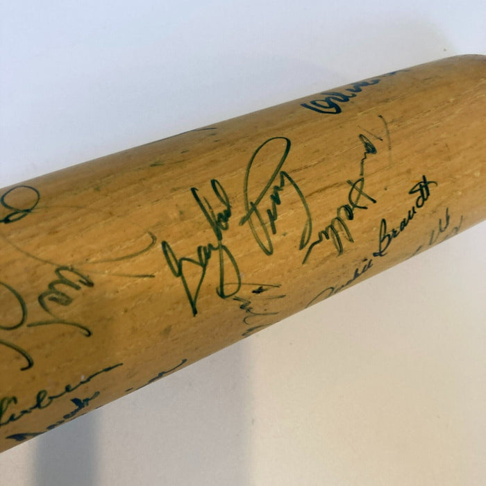 New York & San Francisco Giants Legends Multi-Signed Baseball Bat JSA Sticker