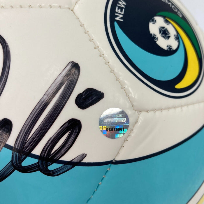 Pele Signed New York Cosmos Soccer Ball Steiner COA