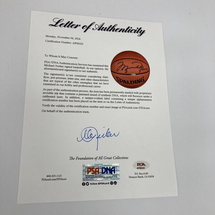 Michael Jordan Signed Spalding Official NBA Game Basketball PSA DNA Beckett UDA