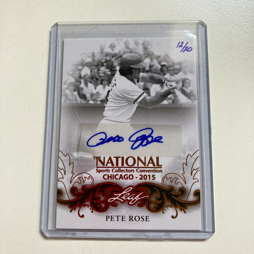 2015 Leaf National Convention Pete Rose Auto #12/20 Signed Baseball Card