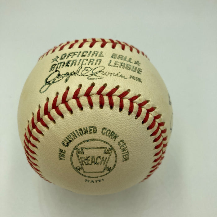 John David Crow Signed Vintage AL Baseball Heisman Trophy Winner JSA COA