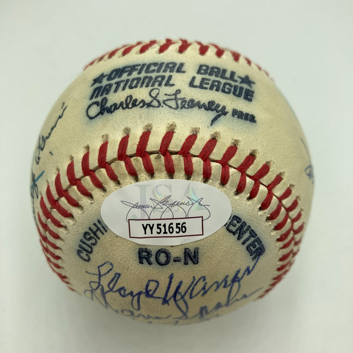 1970's HOF Multi Signed Baseball Lloyd Waner Freddie Lindstrom Musial JSA COA