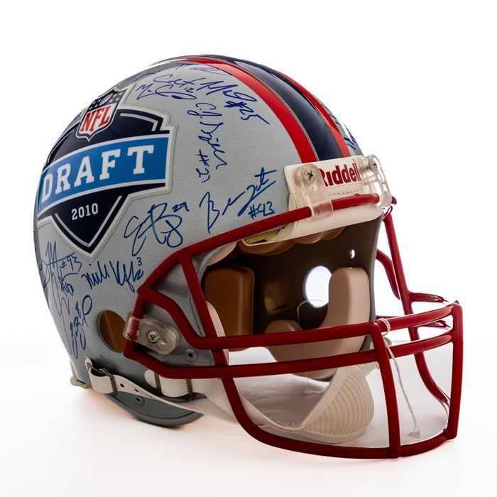 Rob Gronkowski 2010 NFL Draft Multi Signed Authentic Helmet 36 Sigs PSA DNA COA