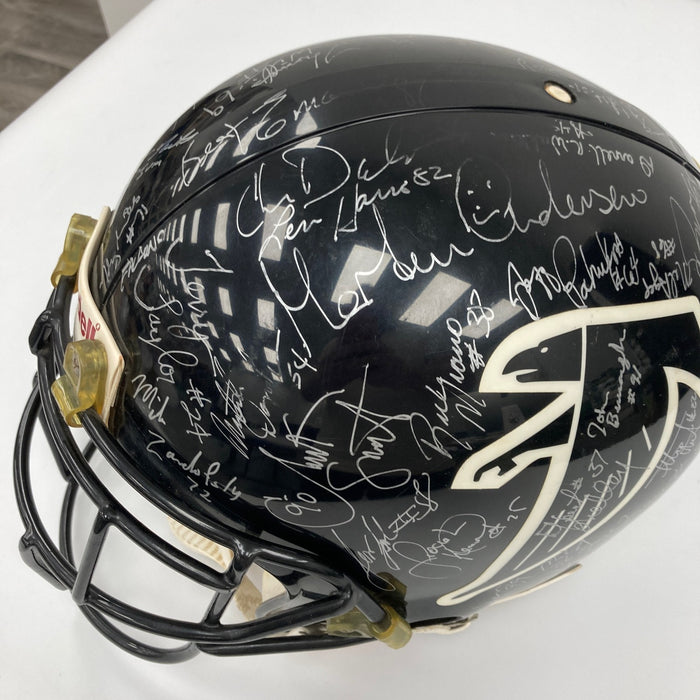 1995 Atlanta Falcons Team Signed Eric Metcalf Game Used Helmet JSA COA
