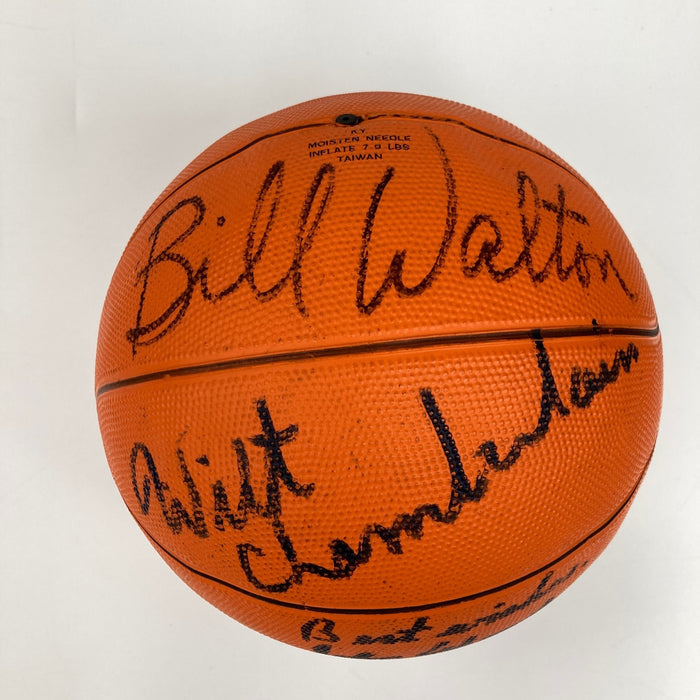 Wilt Chamberlain Abdul Jabbar Shaq Lakers Legends Signed Basketball JSA COA