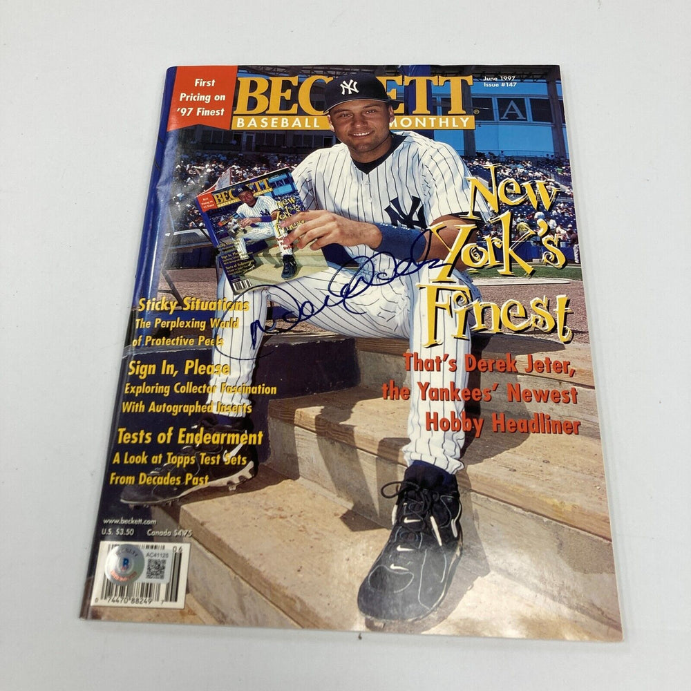 Derek Jeter Rookie Era Signed 1997 Beckett Magazine Beckett COA