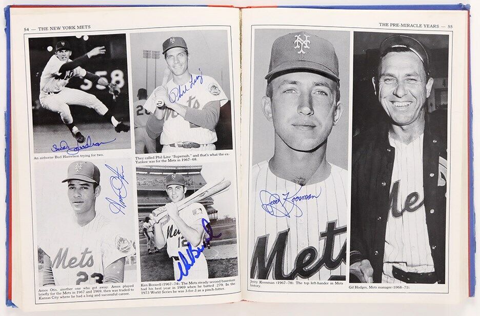 1986 New York Mets World Series Yearbook With 180 Signatures! PSA DNA COA