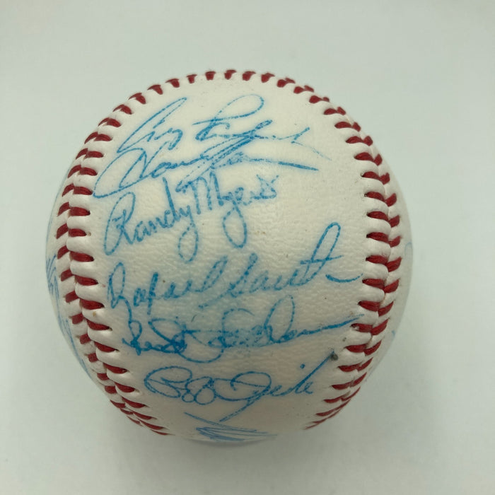 Vintage 1986 New York Mets World Series Champs Team Signed Baseball JSA COA