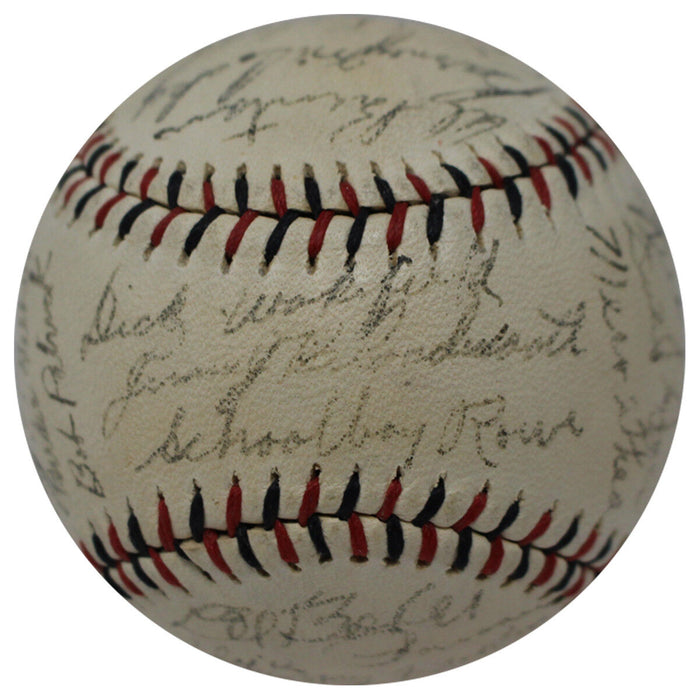 The Finest 1942 Detroit Tigers Team Signed Baseball 30 Signatures With JSA COA