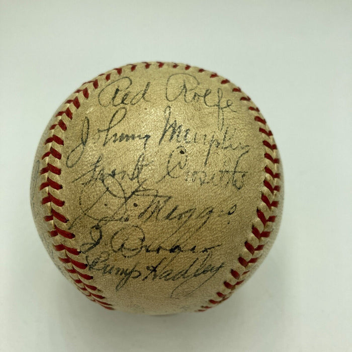 1937 New York Yankees World Series Champs Team Signed Baseball Lou Gehrig JSA