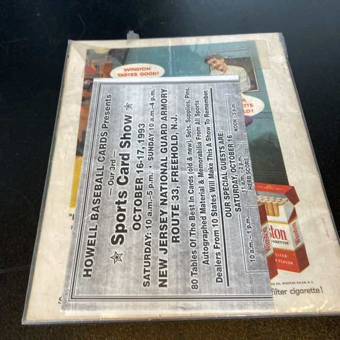 Herb Score Signed Autographed 1950's Baseball Magazine