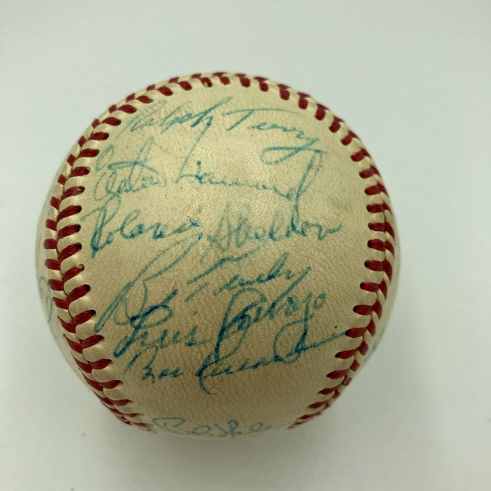 1961 New York Yankees World Series Champs Team Signed Baseball Mickey Mantle JSA