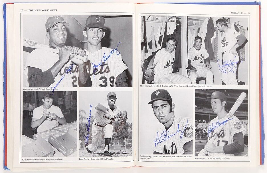 1986 New York Mets World Series Yearbook With 180 Signatures! PSA DNA COA