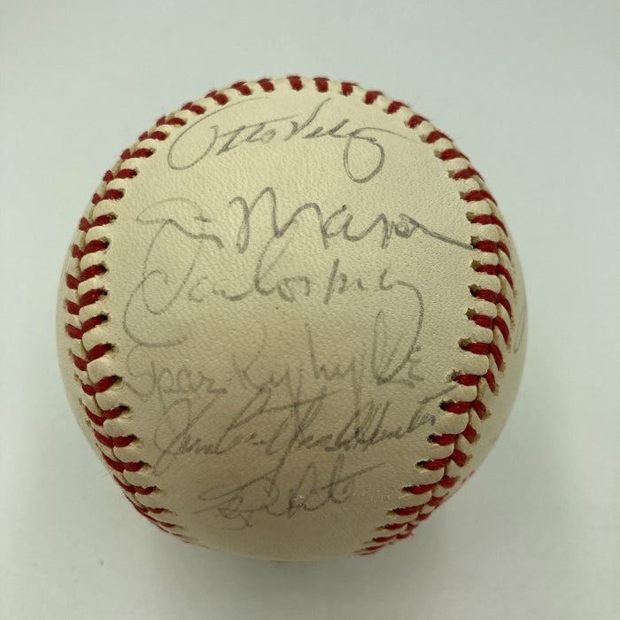 Thurman Munson 1976 New York Yankees AL Champs Team Signed Baseball PSA