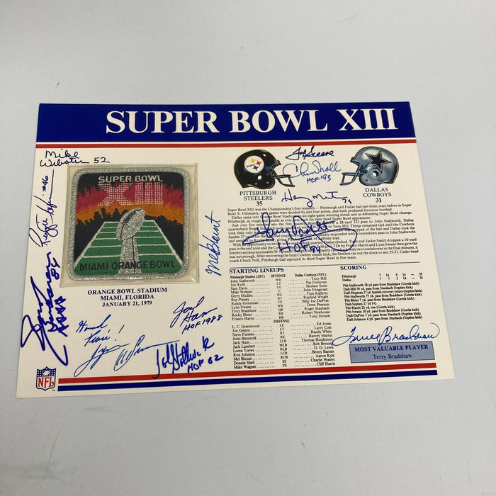 (2) Pittsburgh Steelers Super Bowl Champs Team Signed Commemorative Patch JSA