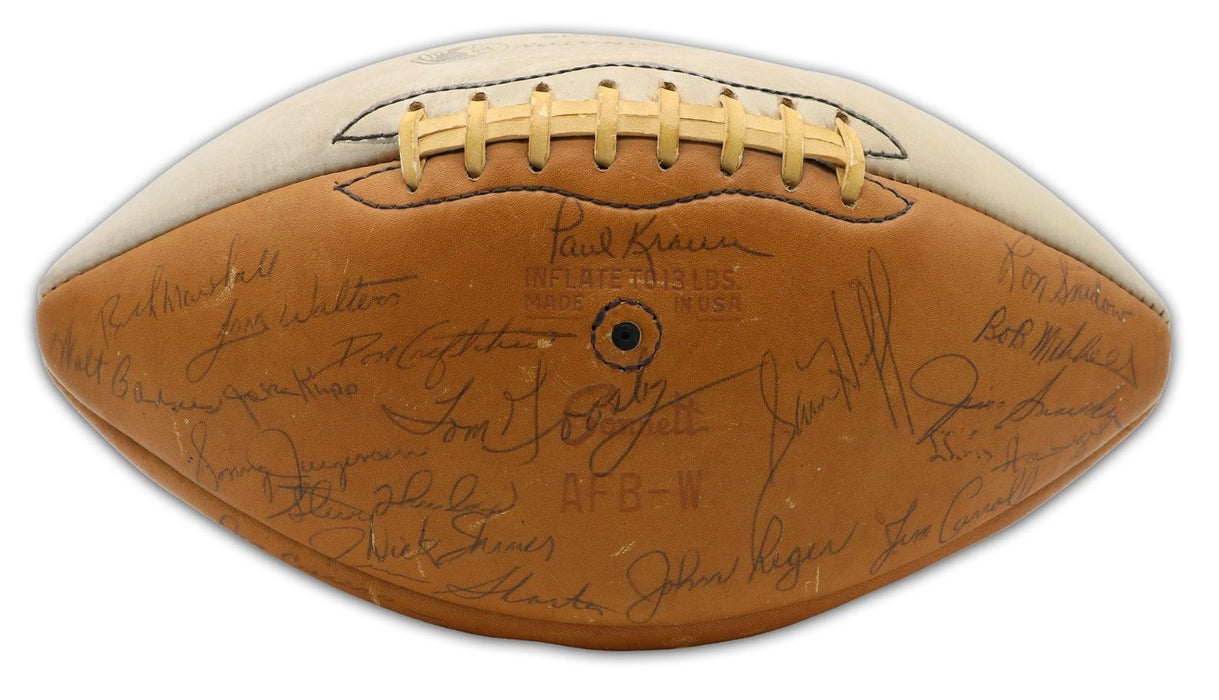 1966 Washington Redskins Team-Signed Football 44 Signatures JSA COA