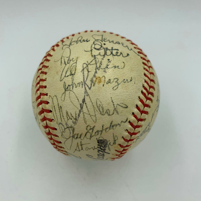 1945 World War II "Marianas League" Signed Baseball Enos Slaughter PSA DNA