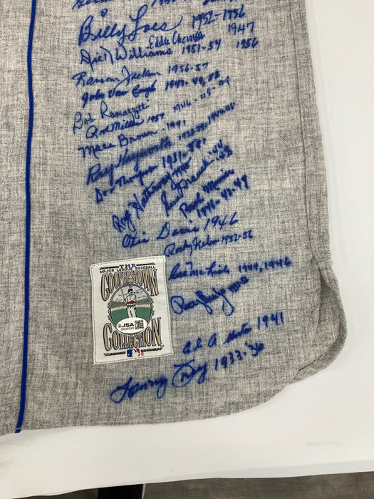The Finest Brooklyn Dodgers Multi Signed Jersey 98 Sigs! Sandy Koufax JSA COA