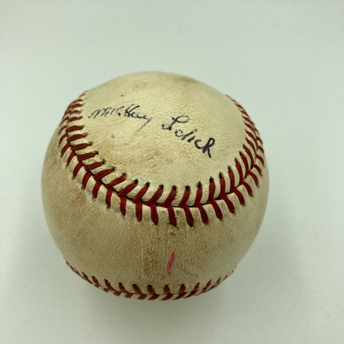 Mickey Lolich Signed Career Win No. 164 Final Out Game Used Baseball Beckett COA