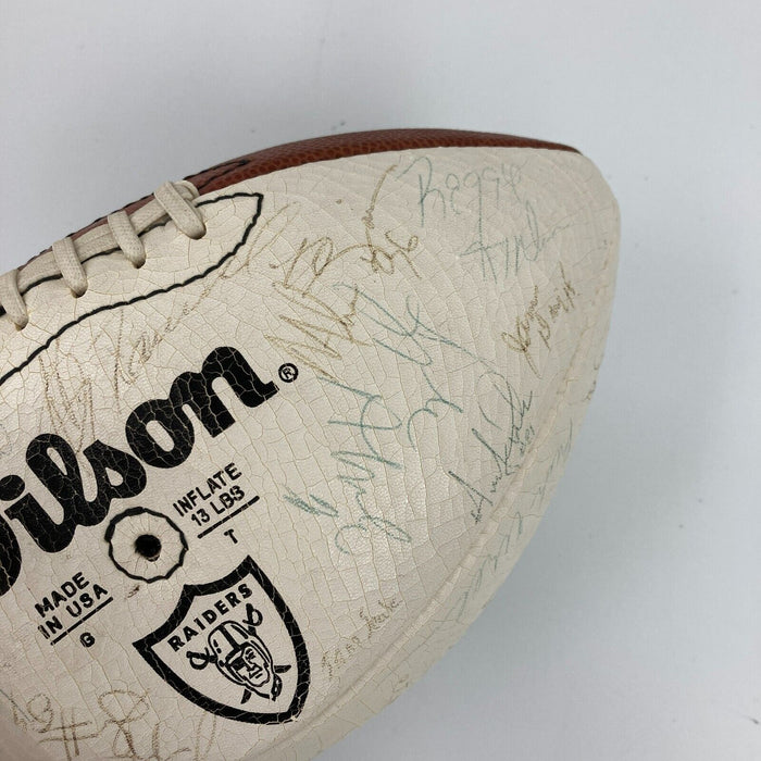1984 Oakland Raiders Team Signed NFL Wilson Football 50+ Sigs JSA COA