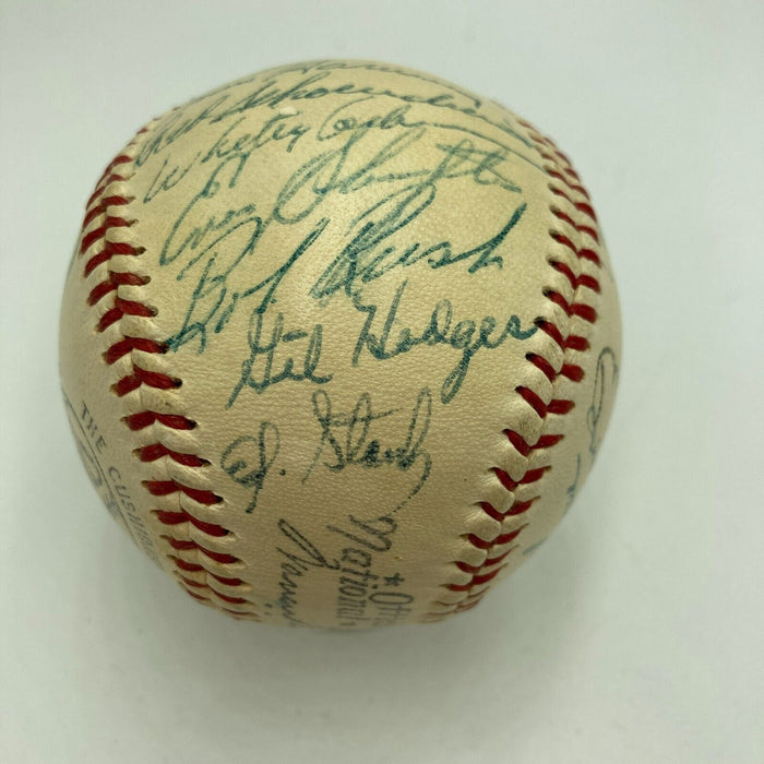 Beautiful Jackie Robinson 1952 All Star Game Team Signed Baseball JSA COA