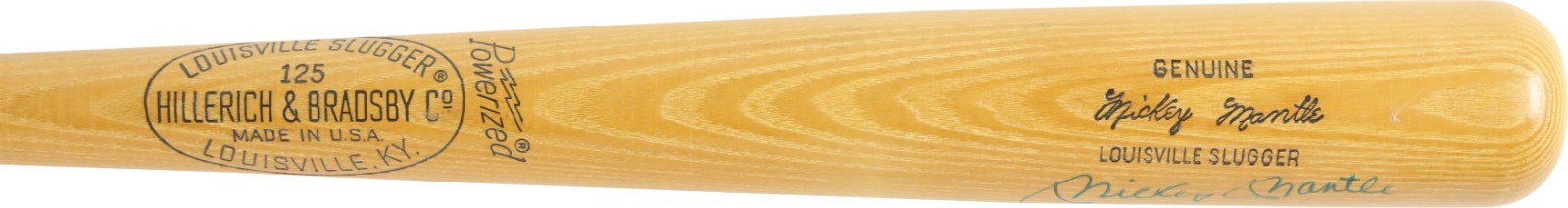 Mickey Mantle Signed Louisville Slugger Game Model Baseball Bat PSA DNA COA