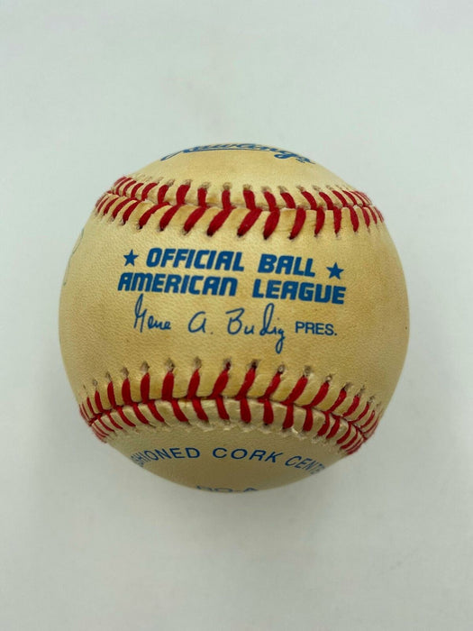 Rare Chick Hearn 1980's Single Signed Baseball Los Angeles Lakers PSA DNA COA