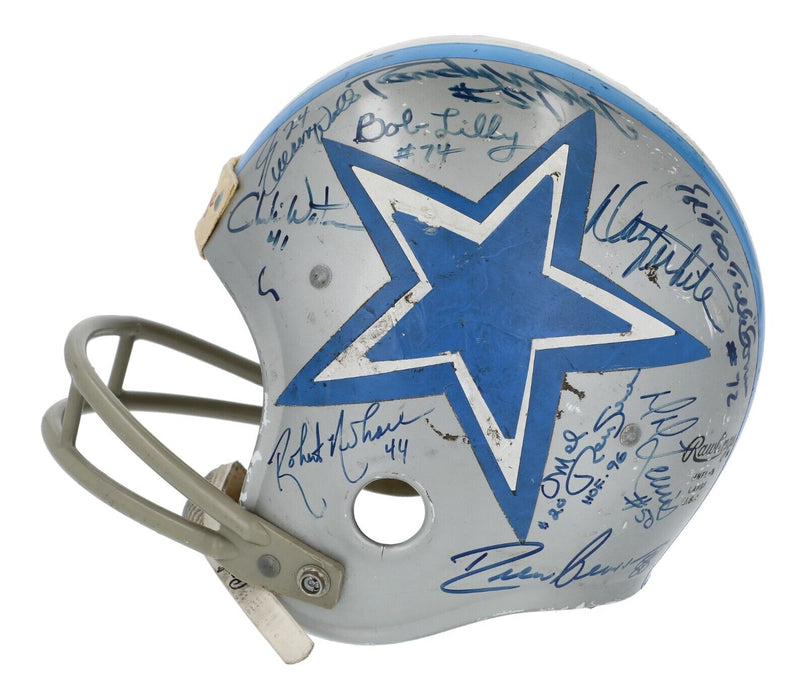 Dallas Cowboys HOF Multi-Signed Dallas Cowboys 1970's Football Helmet Beckett