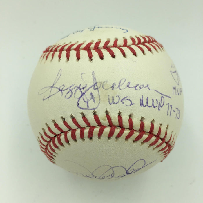 Derek Jeter Yogi Berra Mattingly Ford Rizzuto Yankees MVP&#39;s Signed Baseball PSA